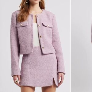 Aritzia Set Women’s Lilac Tweed both jacket and skirt included